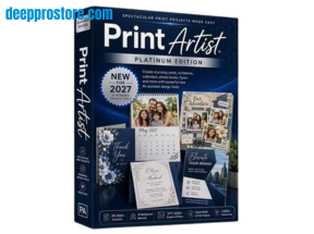 واجهة برنامج Print Artist Platinum Edition للتصميم والطباعة